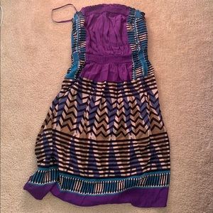 Strapless Printed Dress from Loft